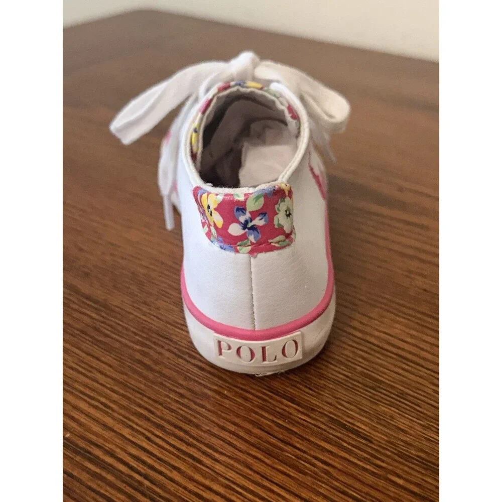 Polo Ralph Lauren Fantor III White Shoes Kids Girls Toddler Size 10